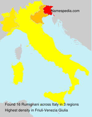 Surname Rumignani in Italy