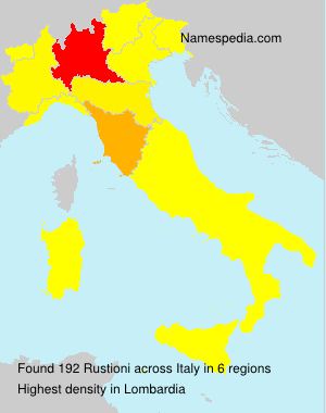 Surname Rustioni in Italy