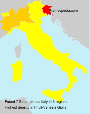 Surname Sahar in Italy
