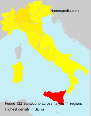 Surname Santocono in Italy