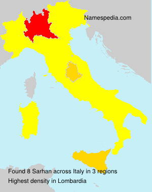 Surname Sarhan in Italy