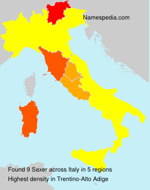 Surname Saxer in Italy