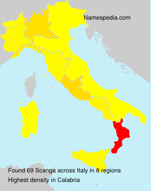 Surname Scanga in Italy