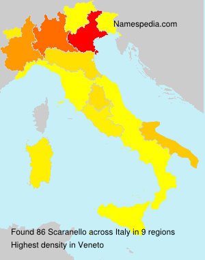 Surname Scaranello in Italy