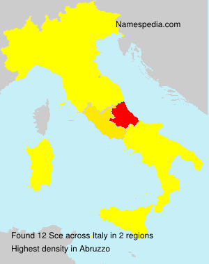 Surname Sce in Italy