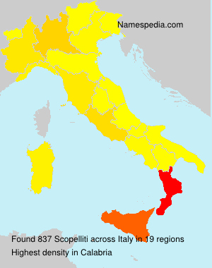 Surname Scopelliti in Italy