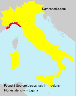 Surname Sebrero in Italy Surname Sebrero in Italy