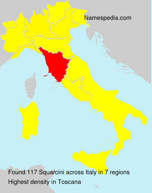 Surname Squarcini in Italy