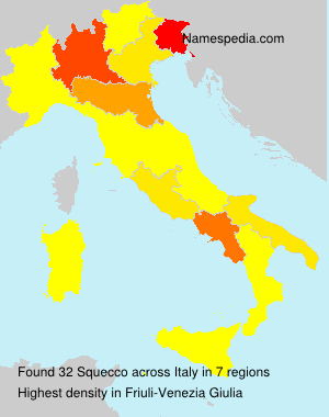 Surname Squecco in Italy