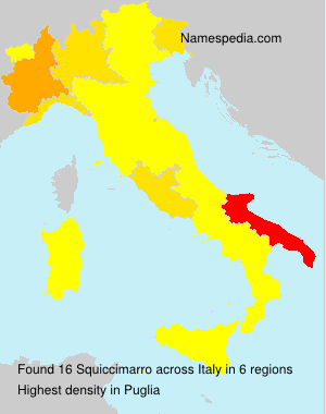 Surname Squiccimarro in Italy