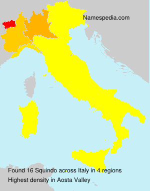 Surname Squindo in Italy