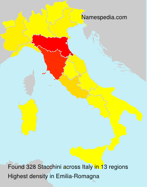 Surname Stacchini in Italy