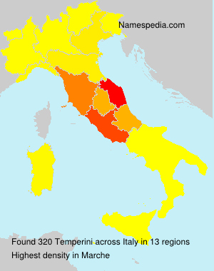 Surname Temperini in Italy