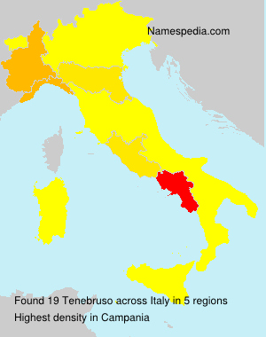 Surname Tenebruso in Italy