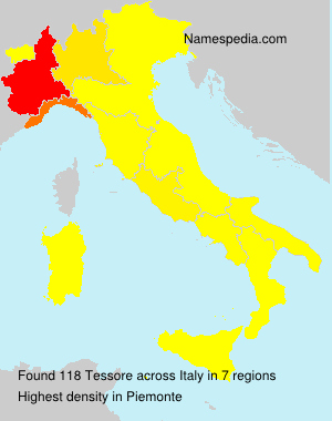 Surname Tessore in Italy