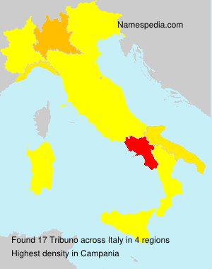 Surname Tribuno in Italy