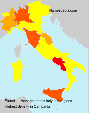 Surname Vezzuto in Italy