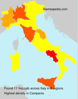 Surname Vezzuto in Italy Surname Vezzuto in Italy