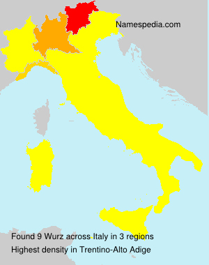 Surname Wurz in Italy