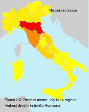 Surname Zacchini in Italy