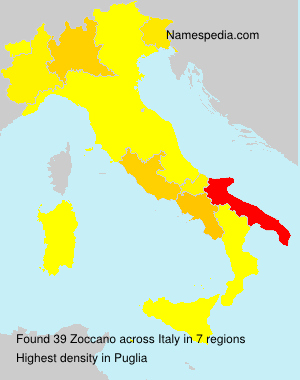 Surname Zoccano in Italy