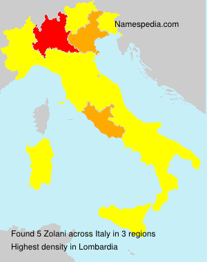 Surname Zolani in Italy Surname Zolani in Italy