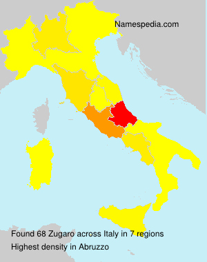 Surname Zugaro in Italy