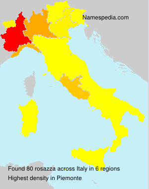 Surname rosazza in Italy