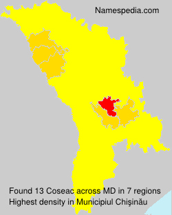 Surname Coseac in Moldova Surname Coseac in Moldova