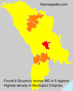 Surname Gruzevici in Moldova