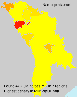 Surname Gula in Moldova