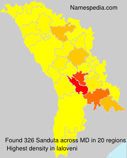 Surname Sanduta in Moldova