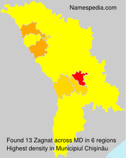 Surname Zagnat in Moldova