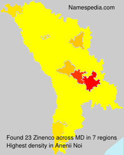 Surname Zinenco in Moldova