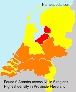 Surname Arendts in Netherlands