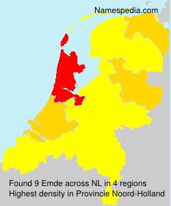 Surname Emde in Netherlands