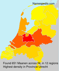 Surname Maanen in Netherlands