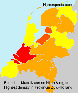 Surname Munnik in Netherlands