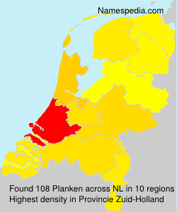 Surname Planken in Netherlands