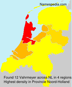 Surname Vahrmeyer in Netherlands Surname Vahrmeyer in Netherlands