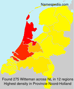 Surname Witteman in Netherlands