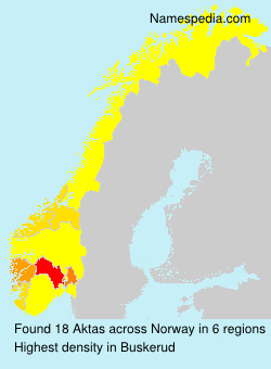 Surname Aktas in Norway