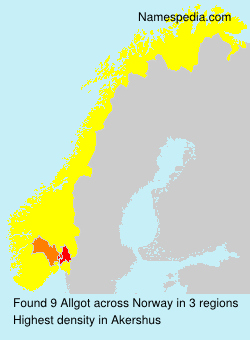 Surname Allgot in Norway Surname Allgot in Norway