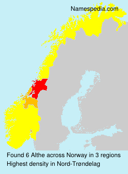 Surname Althe in Norway Surname Althe in Norway