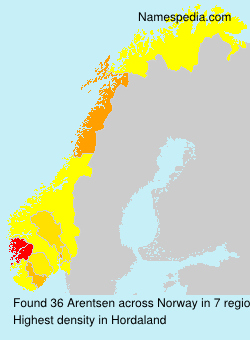 Surname Arentsen in Norway