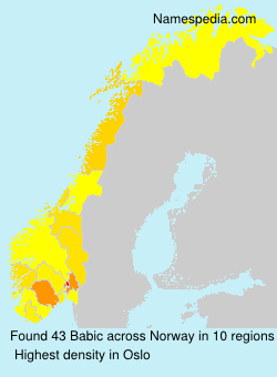 Surname Babic in Norway