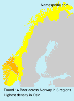 Surname Baer in Norway