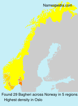 Surname Bagheri in Norway