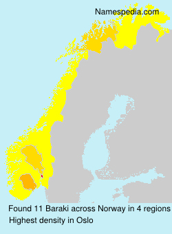 Surname Baraki in Norway