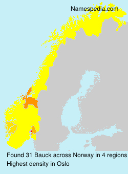 Surname Bauck in Norway